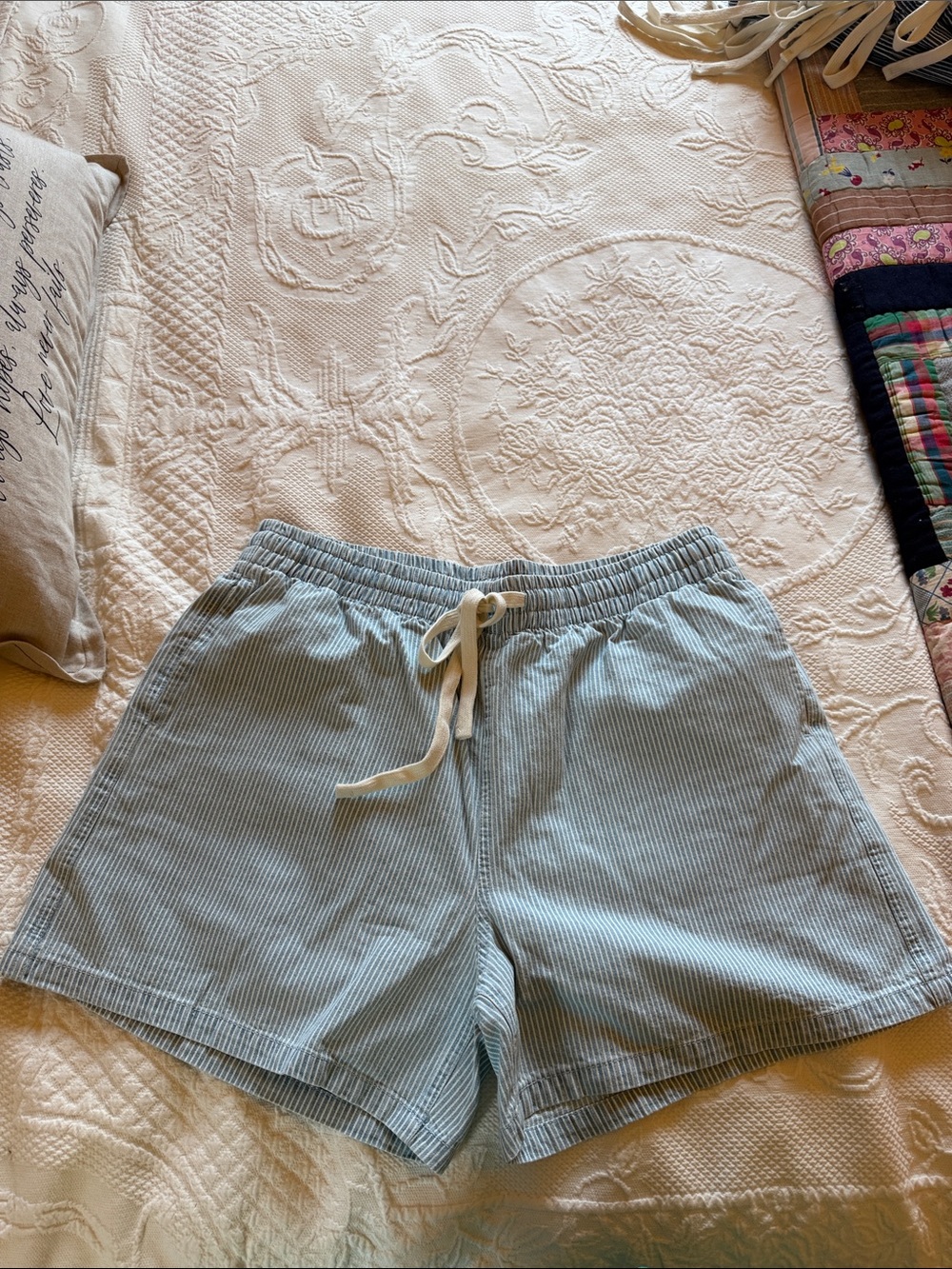 Women’s Plus Light Blue Drawstring Shorts